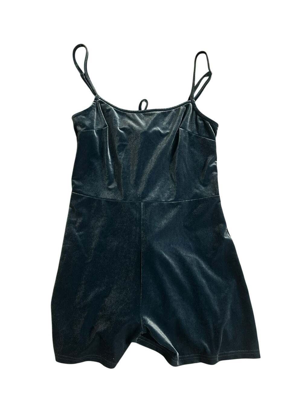 Urban Outfitters Velvet Lace-Up Back Romper